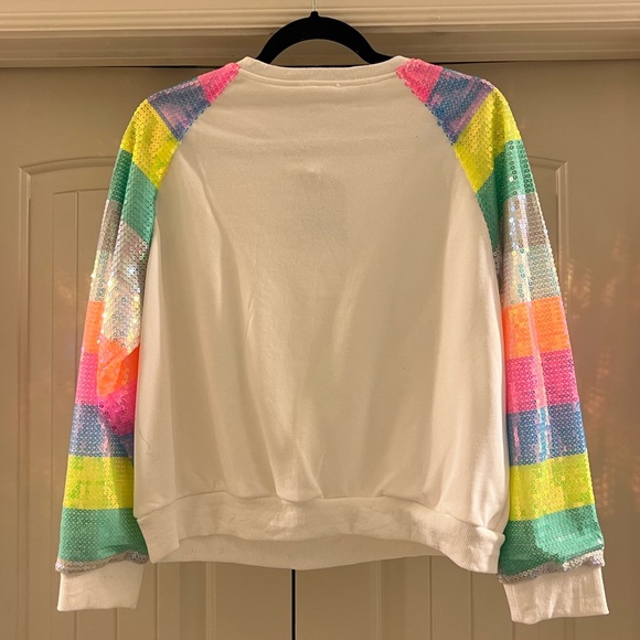 Main Strip Sequin Sleeve Sweatshirt - Picture 2 of 2